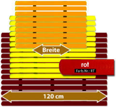 Badematte Karibik rot 120 cm breit Lnge frei whlbar Preis pro lfm