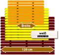 Badematte Karibik wei 120 cm breit Lnge frei whlbar Preis pro lfm