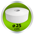 Euroseptica Toilettenpapier - Jumborollen - Jumbotoilettenpapier Recycling 2-lagig Durchmesser 25 cm