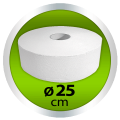 Euroseptica Toilettenpapier - Jumborollen - Jumbotoilettenpapier Recycling 2-lagig Durchmesser 25 cm