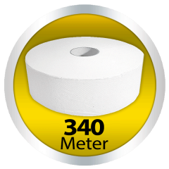 Toilettenpapier - Jumborollen - 100 % Zellstoff - Spitzenqualitt durch Verleimung- 2- lagig - 26-27 cm Durchmesser
