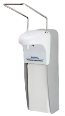 Saraya manueller Desinfektionsmittel und Seifenspender MDS-500A 500 ml aus Aluminium