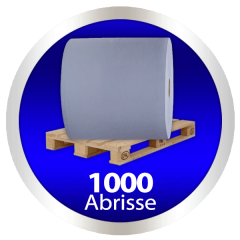 Industrie-Putzrolle blau Palette 2-lagig / reiner Zellstoff - 1000 Abrisse - 30x35,6 cm