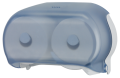 Toilettenpapierspender für 2 Standardrollen im Classic Style Farbe: Eisblau transparent