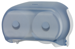 Toilettenpapierspender fr 2 Standardrollen im Classic Style Farbe: Eisblau transparent