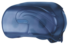 Toilettenpapierspender fr 2 Standardrollen im Oceans Style Farbe: Eisblau transparent