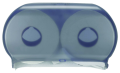 Jumborollenspender für 2 Jumborollen im Classic Style Durchm. bis ca. 23 cm Farbe: Eisblau transparent