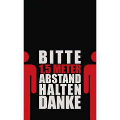 Schmutzfangmatten Bitte 1,5 Meter Abstand halten 90 x 150 cm