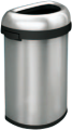 Abfallbehälter halbrund aus mattem Edelstahl - 60 Liter von Simplehuman