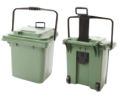 Praktischer Minicontainer mit Ziehstange grün 45 Liter