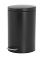 Tretabfalleimer Edelstahl matt schwarz matt - 12 Liter von Brabantia
