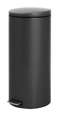 Tretabfalleimer Edelstahl matt schwarz matt - 30 Liter von Brabantia