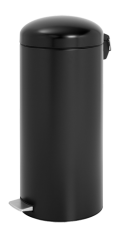 Retro Tretabfalleimer Edelstahl schwarz matt - 30 Liter von Brabantia