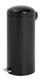 Retro Tretabfalleimer Edelstahl schwarz matt - 30 Liter von Brabantia