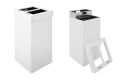 Carro MiDesign Abfallbehälter Aluminium weiss - 55 Liter (2x25 Liter)