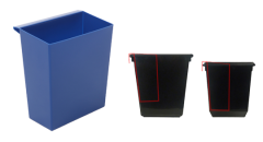 Kunststoff Einsatzbehlter fr viereckig-konischen Papierkorb blau - 21 und 27 Liter