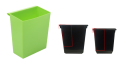 Kunststoff Einsatzbehälter für viereckig-konischen Papierkorb grün - 21 und 27 Liter