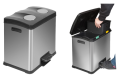 Rejoice Recycling Tret-Abfallbehälter Edelstahl matt - 24 Liter (2x12 Liter) von EKO