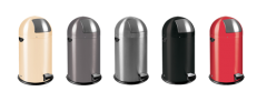 Runder Tretabfalleimer Kickcan aus Metall in 5 Farben - 33 Liter von EKO