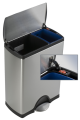 Rechteckige Recycling-Abfallbox aus Edelstahl 46 Ltr