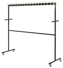 Mobiler doppelseitiger Garderobenstnder mit 4 Lenkrollen und 36 Haken