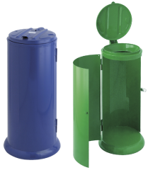 Abfallbehälter mit Metallgehäuse mit Tür 60 L