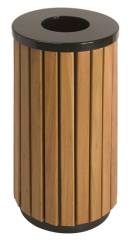 Auenbehlter rund mit Holzverkleidung ffnung oben