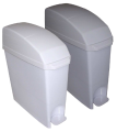 Damenhygienebehälter 15 Liter mit Fußpedalmechanismus weiß oder grau