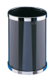 EPOXI Abfallbehälter Stahlblech mit verchromten Ringen 10 Liter
