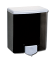 Seifen-Spender für Aufputzmontage 1,2 L  aus Kunststoff Farbe: schwarz/grau.